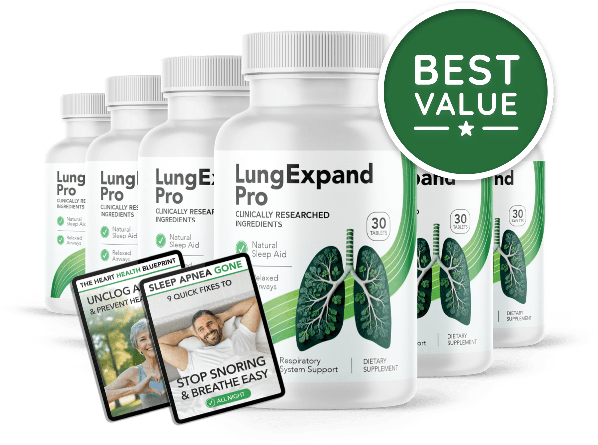 LungExpand Pro 6 bottles with 2 bonuses and banner