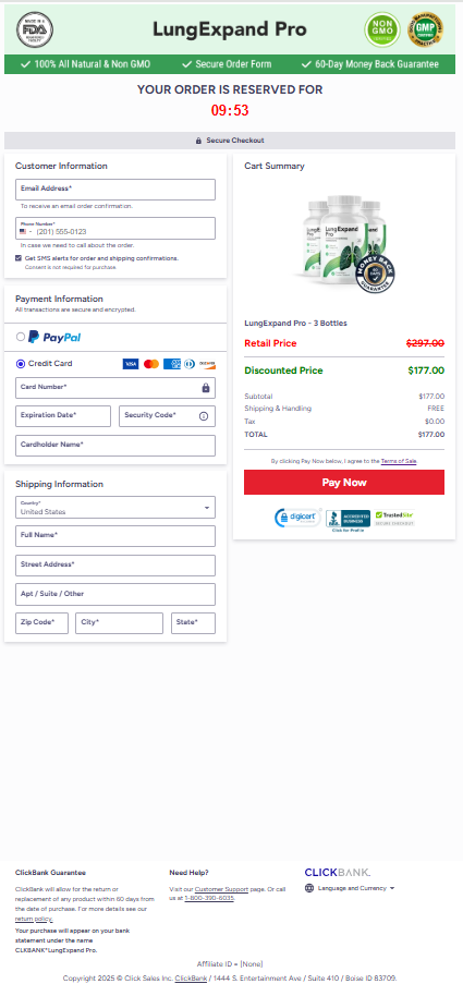 LungExpand Pro order page
